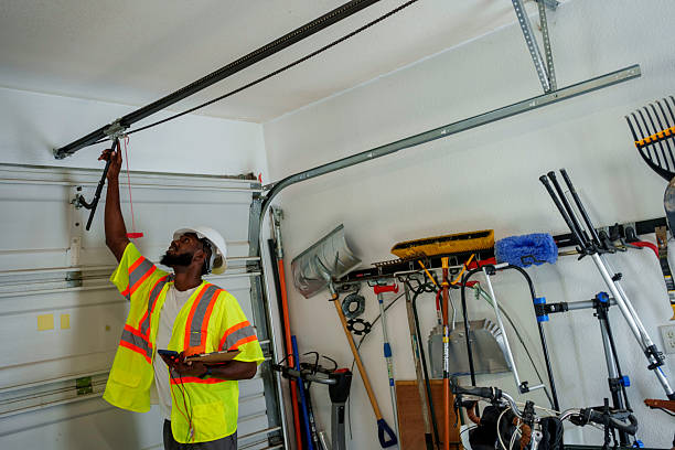 Professional Garage Door Roller Replacement technician working in Baytown, TX